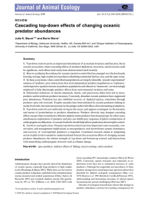 Cascading top-down effects of changing oceanic predator