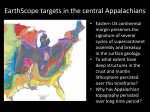 EarthScope targets in the central Appalachians