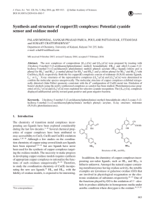 Synthesis and structure of copper(II) complexes: Potential cyanide