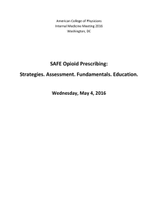 SAFE Opioid Prescribing: Strategies. Assessment. Fundamentals