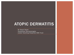 Atopic Dermatitis - Back to Medical School