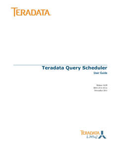 Teradata Query Scheduler User Guide