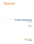 Teradata Administrator User Guide
