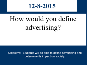 Introduction to Advertising - Belle Vernon Area School District