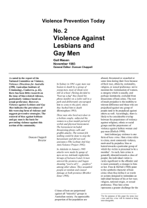 Violence against lesbians and gay men
