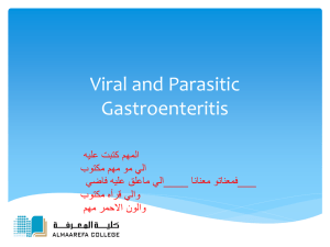 Viral and Parasitic Gastroenteritis - Mcst
