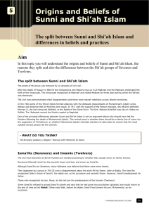 Origins and Beliefs of Sunni and Shi`ah Islam