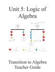 Unit 5: Logic of Algebra - Pittsburgh Public Schools