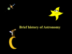 PowerPoint on Brief History of Astronomy