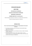 UNIT TWO - BIOLOGICAL EXPLANATION OF DEPRESSION File