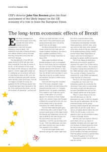 The long-term economic effects of Brexit