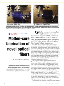Molten-core fabrication of novel optical fibers