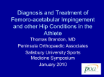 Treatment of Femoroacetabular Impingement and other Hip