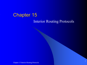15. Interior Routing Protocols