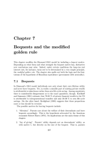 Chapter 7 Bequests and the modified golden rule