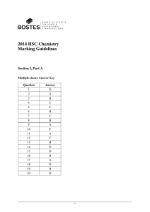 2014 HSC Chemistry Marking Guidelines