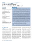 A Review of the Effects of Seismic Surveys on Marine Mammals
