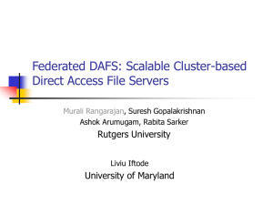 Federated DAFS: Scalable Cluster-based Direct Access File Servers