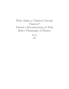 What Makes a Classical Concept Classical? Toward a