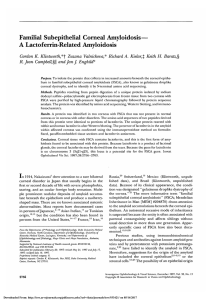 Familial subepithelial corneal amyloidosis