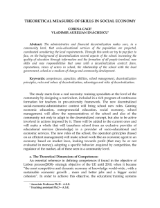 theoretical measures of skills in social economy