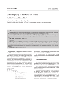 Ultrasonography of the uterus and ovaries