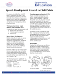 Speech Development Related to Cleft Palate