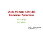 NiTi shape memory alloys (Nitinol)