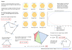 360 a b c d e + + + + = ( 2) 180 N Θ =