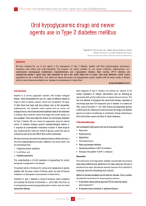 Oral hypoglycaemic drugs and newer agents use in Type 2 diabetes