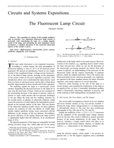 The Fluorescent Lamp Circuit - Circuits and Systems I: Fundamental