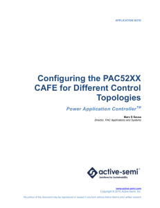 AppNote: Configuring the PAC52XX CAFE for Different Control