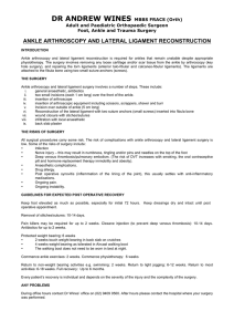 ankle arthroscopy and lateral ligament reconstruction