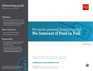 Advertising guide - Promote general financing and No Interest if
