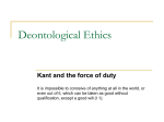Deontological Ethics - The Richmond Philosophy Pages
