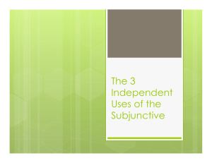 The 3 Independent Uses of the Subjunctive