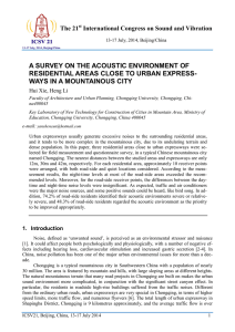 a survey on the acoustic environment of residential areas close to