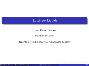 Luttinger Liquids