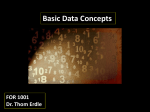 Basic Data Concepts