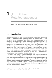 1 3Li Lithium Metallotherapeutics