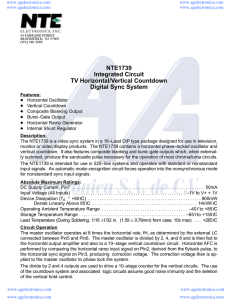 NTE1739 Integrated Circuit TV Horizontal/Vertical Countdown
