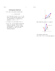 Orthogonal Matrices - TTU Math Department