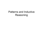 Patterns and Inductive Reasoning