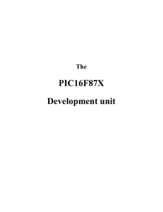 PIC16F87X Development unit