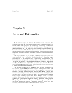 Interval Estimation - Caltech High Energy Physics