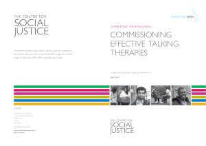 Commissioning Effective Talking Therapies
