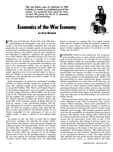 Economics of the War Economy