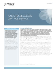 Junos Pulse Access Control Service