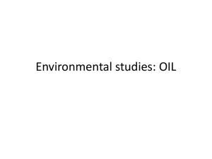 Environmental studies: OIL