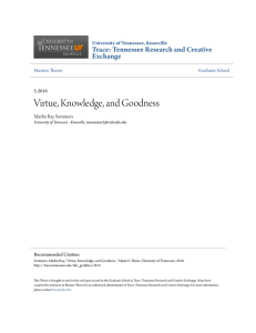 Virtue, Knowledge, and Goodness